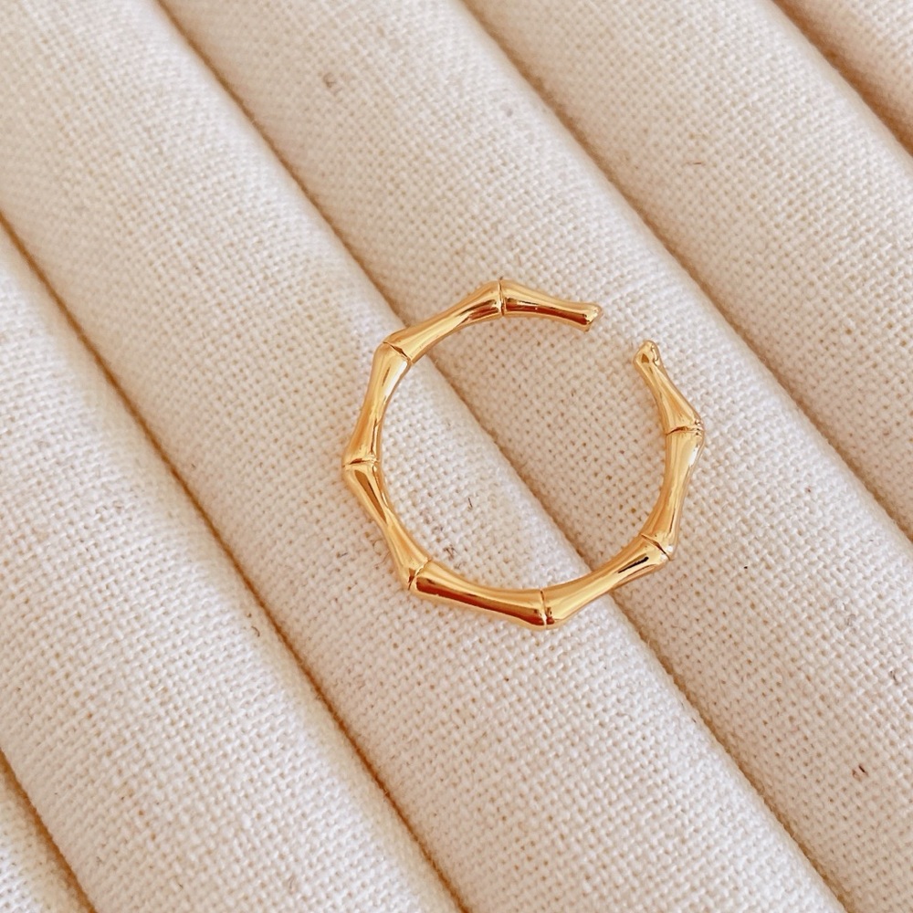 Premium Gold bamboo ring